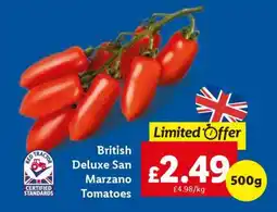 Lidl British Deluxe San Marzano Tomatoes offer