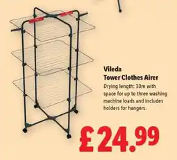 Lidl Vileda Tower Clothes Airer offer