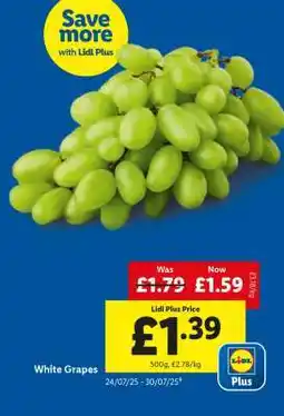 Lidl White Grapes offer