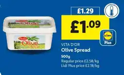 Lidl VITA D'OR Olive Spread offer