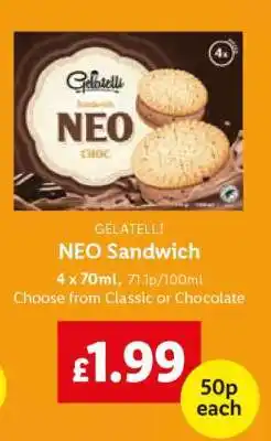 Lidl GELATELLI NEO Sandwich offer