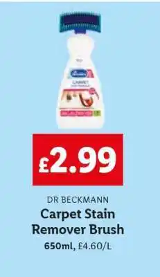 Lidl DR BECKMANN Carpet Stain Remover Brush offer