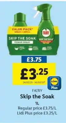 Lidl FAIRY Skip the Soak offer