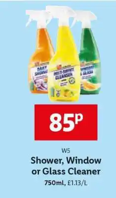 Lidl W5 Shower, Window or Glass Cleaner offer