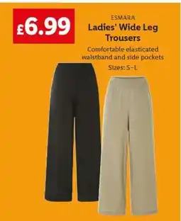 Lidl ESMARA Ladiesā Wide Leg Trousers offer
