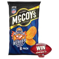 Tesco McCoy's Secret Burger Sauce Multipack Crisps 6 Pack 25g offer