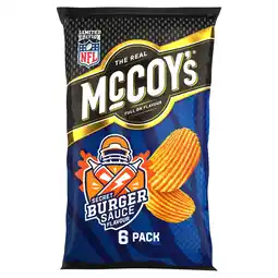 Tesco McCoy's Secret Burger Sauce Multipack Crisps 6 Pack 25g offer