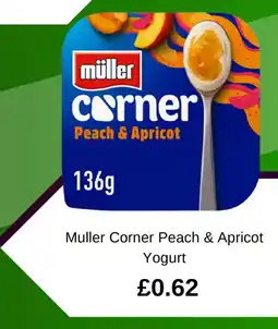 Asda Muller Corner Peach & Apricot Yogurt offer