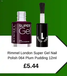 Asda Rimmel London Super Gel Nail Polish 064 Plum Pudding offer
