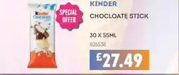 Bestway Kinder chocloate stick offer
