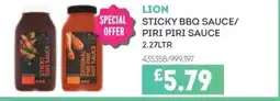 Bestway LION Sticky bbq sauce/ piri piri sauce offer