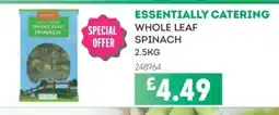 Bestway ESSENTIALLY CATERING Whole leaf spinach offer