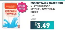 Bestway ESSENTIALLY CATERING Multi purpose kitchen towels 44 sheet offer
