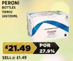 Bestway Peroni bottles offer