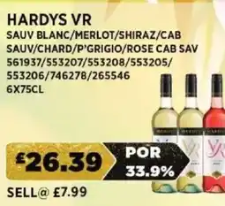 Bestway HARDYS VR Sauv blanc/merlot/shiraz/cab sauv/chard/p'grigio/rose cab sav offer