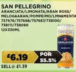 Bestway SAN PELLEGRINO Aranciata/limonata/aran ross/ melog&aran/pompeimo/lmn&menta offer
