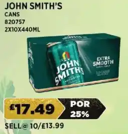 Bestway JOHN SMITH'S Cans offer