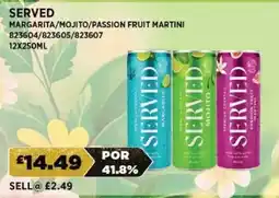 Bestway SERVED Margarita/mojito/passion fruit martini offer
