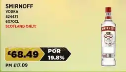 Bestway SMIRNOFF Vodka offer