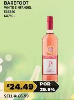 Bestway Barefoot white zinfandel offer