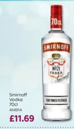 Bestway SMIRNOFF Vodka offer