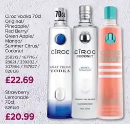 Bestway Ciroc Vodka offer