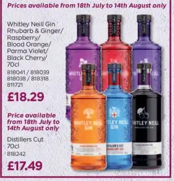 Bestway Whitley Neill Gin offer