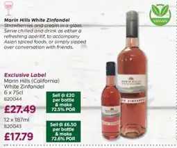 Bestway Marin Hills (California) White Zinfandel offer
