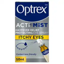 Asda Optrex Actimist Itchy Eyes Hayfever Relief Protecting Eye Spray 10ml offer