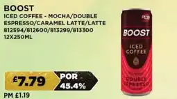 Bestway BOOST Iced coffee - mocha/double espresso/caramel latte/latte offer