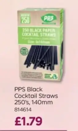 Bestway PPS Black Cocktail Straws offer