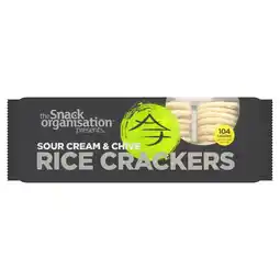 Tesco The Snack Organisation Rice Crackers - Sour Cream & Chive 100g offer