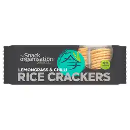Tesco The Snack Organisation Lemongrass & Chilli Rice Crackers 100g offer