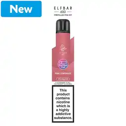 Morrisons Elfbar 600 Rechargeable Prefilled Pod Kit Pink Lemonade offer