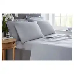 Tesco West Park Silver 300 Thread Count Deep Fitted Sheet King offer