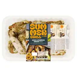 Asda SUMMER GRILL by ASDA Garlic & Parmesan Chicken Wings 800g offer