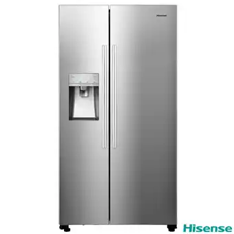 Costco Hisense RS694N4IIF, Side by Side Fridge Freezer F Rated in Stainless Steel offer