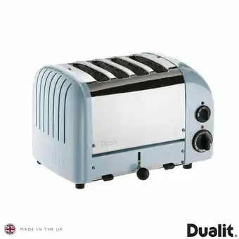 Costco Dualit 4 Slot Classic Toaster With Sandwich Cage, Glacier Blue 40594 offer