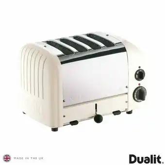 Costco Dualit 4 Slot Classic Toaster With Sandwich Cage, Canvas White 40592 offer