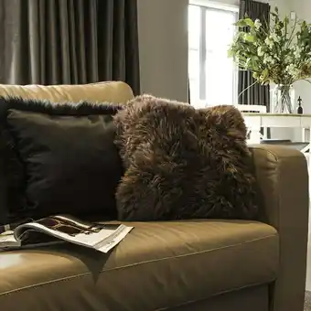 Costco Bowron Sheepskin Single Sided Cushion, 35 x 35cm in 6 Colours offer