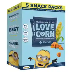 Tesco LOVE CORN Sea Salt Multipack 20g x 5 offer