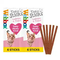 Tesco Webbox Cat Sticks Salmon Treats 6 Sticks offer