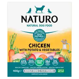 Tesco Naturo Grain Free Chicken Potato Dog Food 400G offer