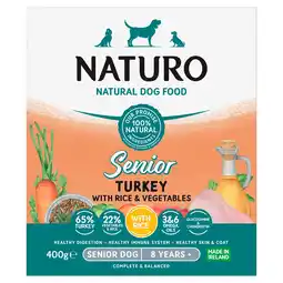 Tesco Naturo Natural Dog Food Senior Turkey with Rice & Vegetables 400g offer