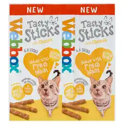 Tesco Webbox Cat Treat 6 Sticks With Cheese 30G offer