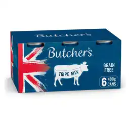 Tesco Butcher's Tripe Dog Food Tins 6X400g offer