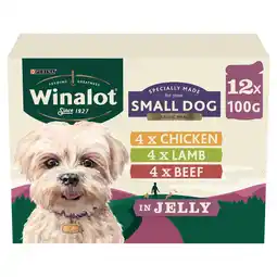 Tesco Winalot Small Dog Classic Meals Dog Food Pouches In Jelly 12X100g offer