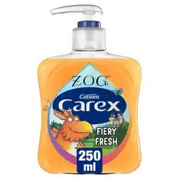 Tesco CAREX ZOG FIERY FRESH ANTIBACTERIAL HANDWASH 250ML offer