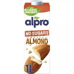 Morrisons Alpro Almond No Sugars Long Life Drink 1L offer