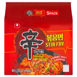 Morrisons Nongshim Stir Fry Shin Ramyun Gourmet Spicy Noodles 5x131g offer